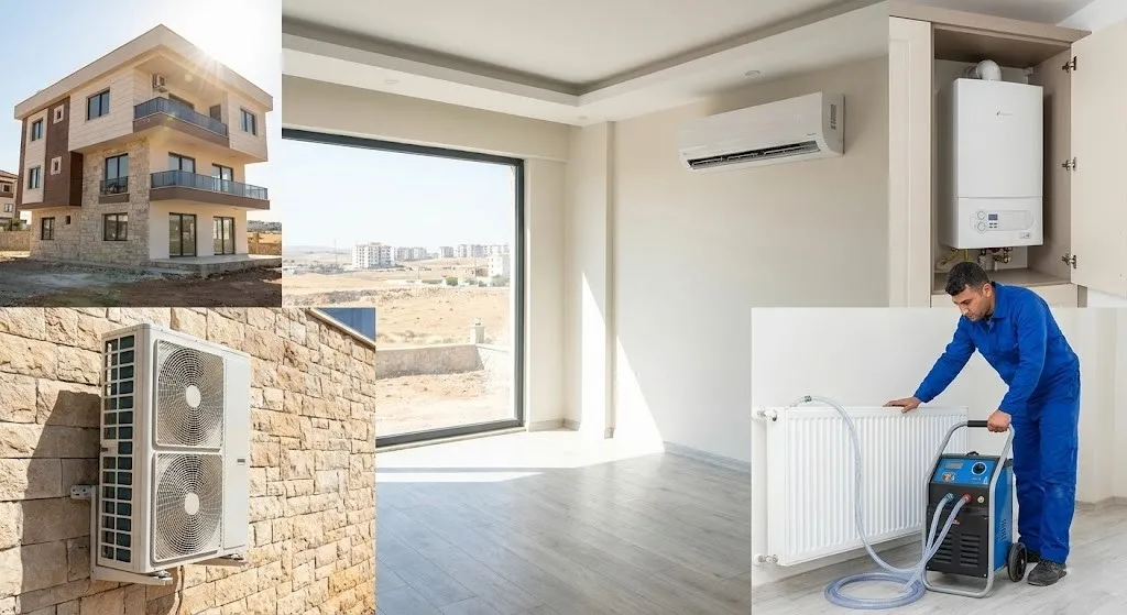 Karaköprü 3 Katlı Villa Projesi: Komple İklimlendirme ve Kombi Dönüşümü